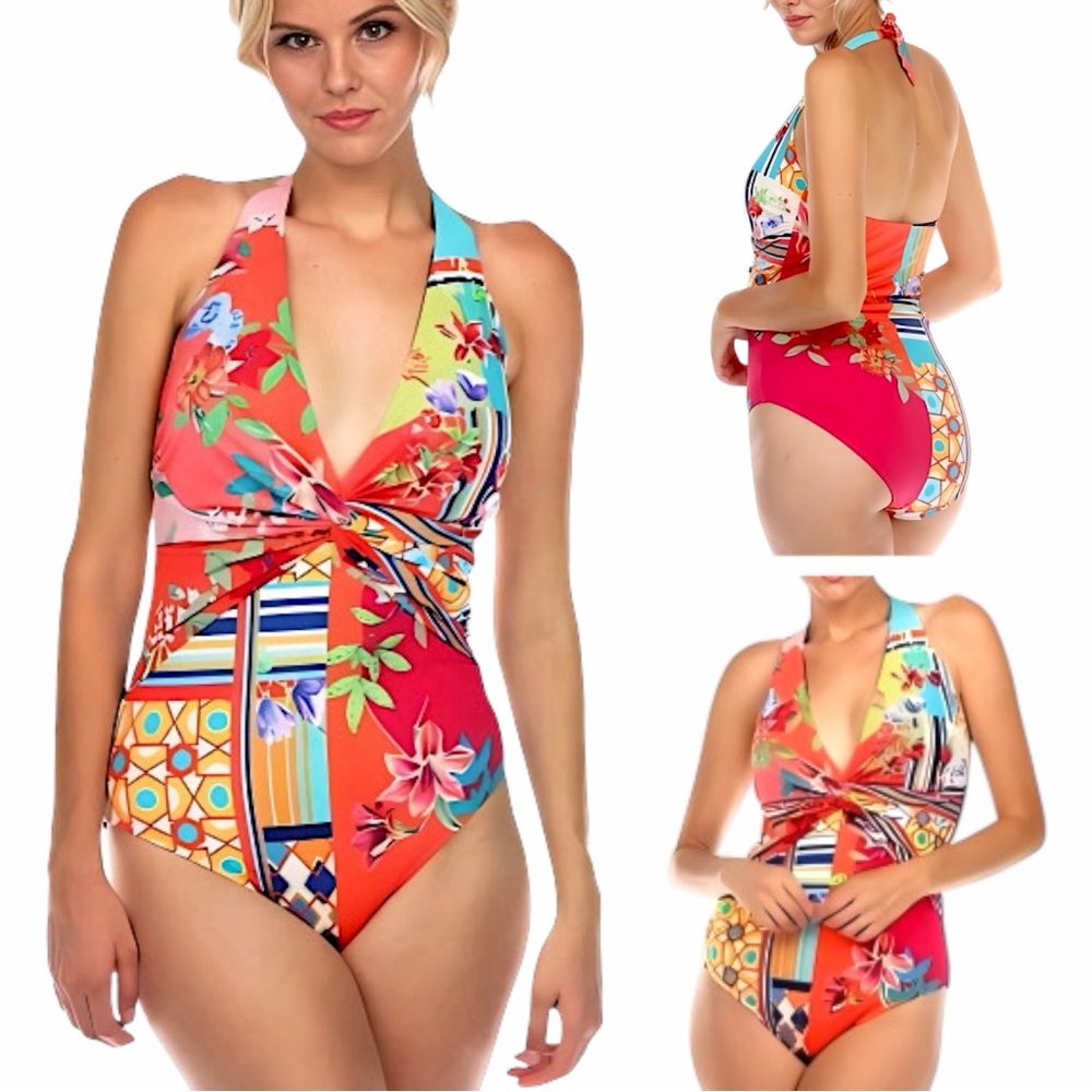 Johnny Was Color Twist One Piece Swimsuit - Picture 13 of 16